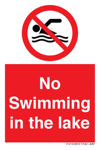 No Swimming in the lake